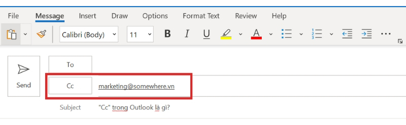 cc trong email là gì? Hướng dẫn cách thêm CC vào email đã gửi trong Outlook