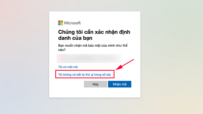 Khôi phục mật khẩu Outlook