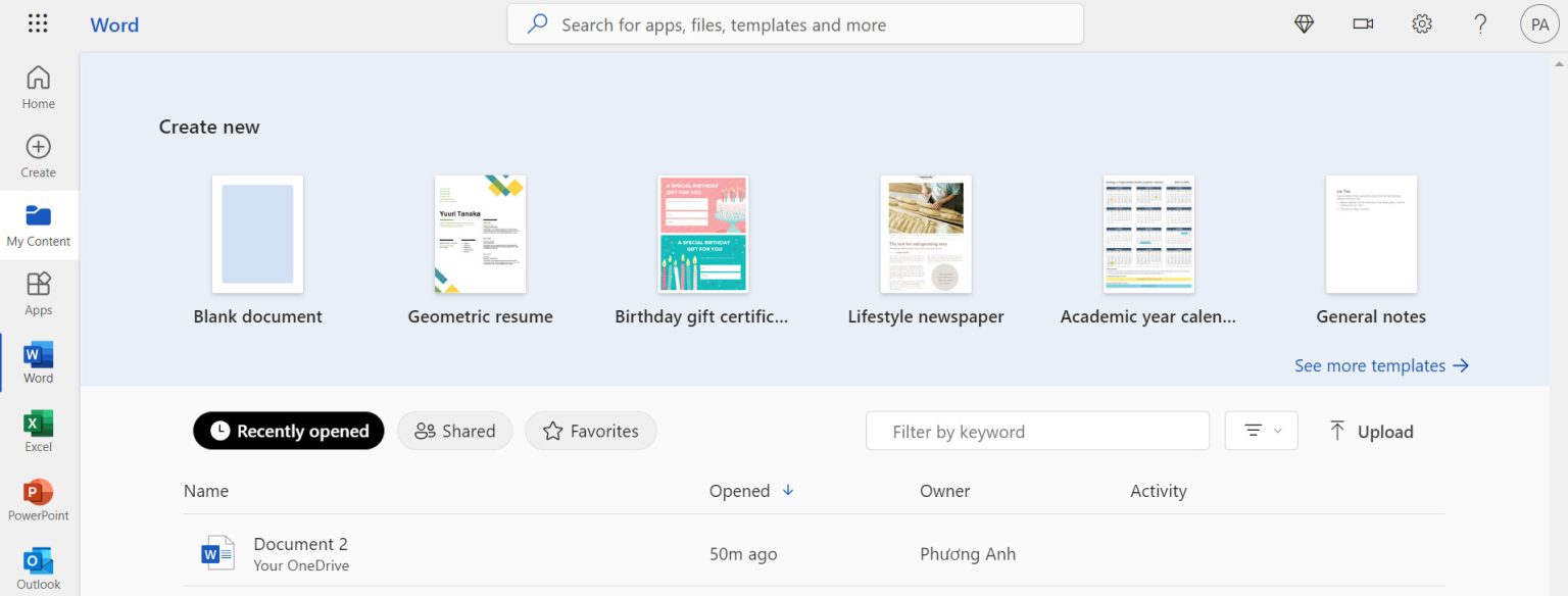 Word Online 365 là gì? Cách dùng MS Word 365 Online chi tiết