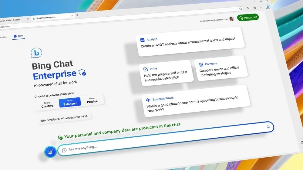 Bing Chat Enterprise là một phiên bản của Bing Chat được thiết kế cho doanh nghiệp